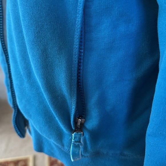 L.L. Bean Women's medium Blue Zip-Up Hoodie Jacket with Fleece Lining - Picture 2 of 6